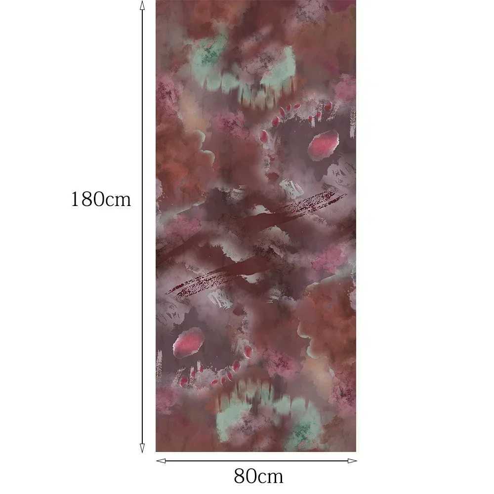 Hot S watercolor printed cotton headscarf scarf Wan Muslim headscarf shawl womens cotton synthetic silk adhesive headscarf X250324