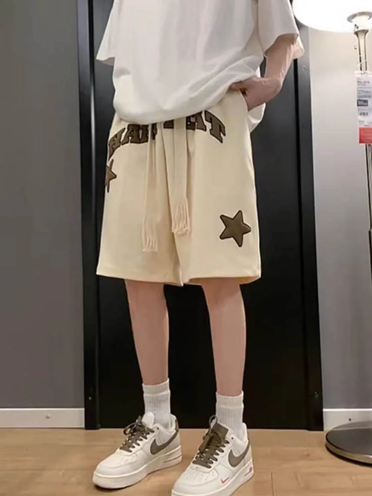 American street sports shorts mens summer loose fit national fashion basketball high sweatpants five season pants 250312