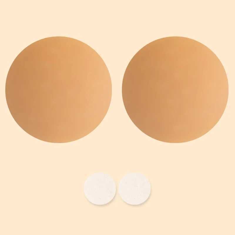 Strapless seamless cake cover ultra-thin invisible bra Nipple cover bio absorbent silicone reusable sweat resistant summer travelXJ250324