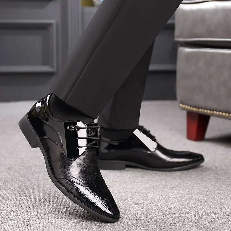 2025 New Oxford for Crocodile Dress High Quality Patent Leather Party Shoe Business Men Casual Shoes