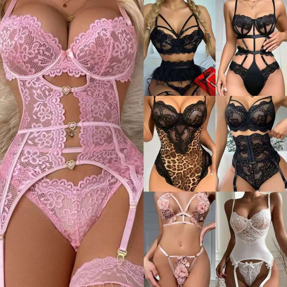 Wholesale Sell Sexy Underwear For Women Transparent Crotchless Bodysuit Female Erotic Assorted Gerie Sets Stock