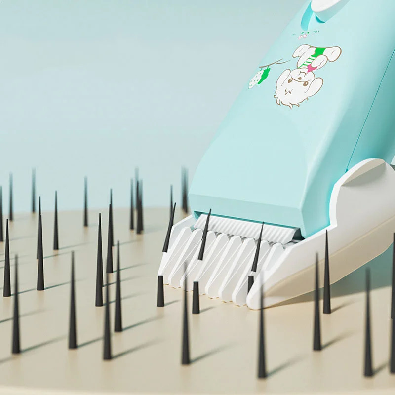 Quiet Electric Childrens Hair Clipper Ceramic Blade Baby Hair Trimmer Rechargeable Waterproof Haircut Kit For Kids Grooming 250303