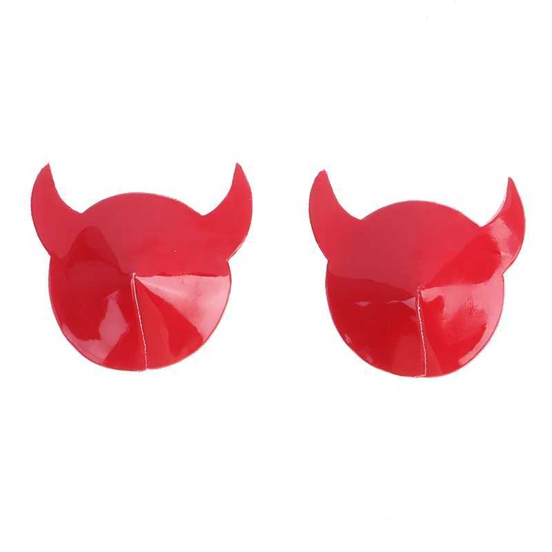 Chest stickers horn stickers disposable self-adhesive fabric chest stickers cushion covers bras sexy devil cushion stickersXJ250324