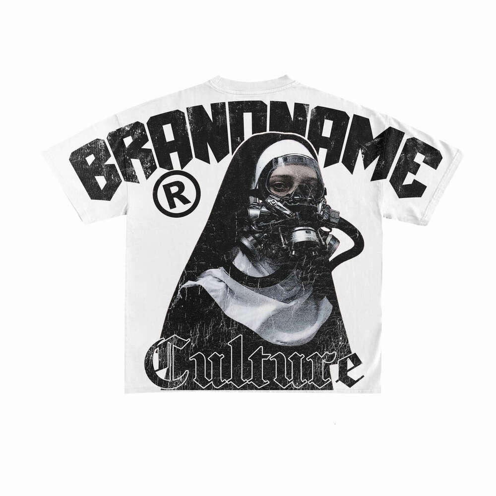 Summer New Personalized Printed T-shirt Hip Hop Extra Large Loose Street Top Short Sleeve