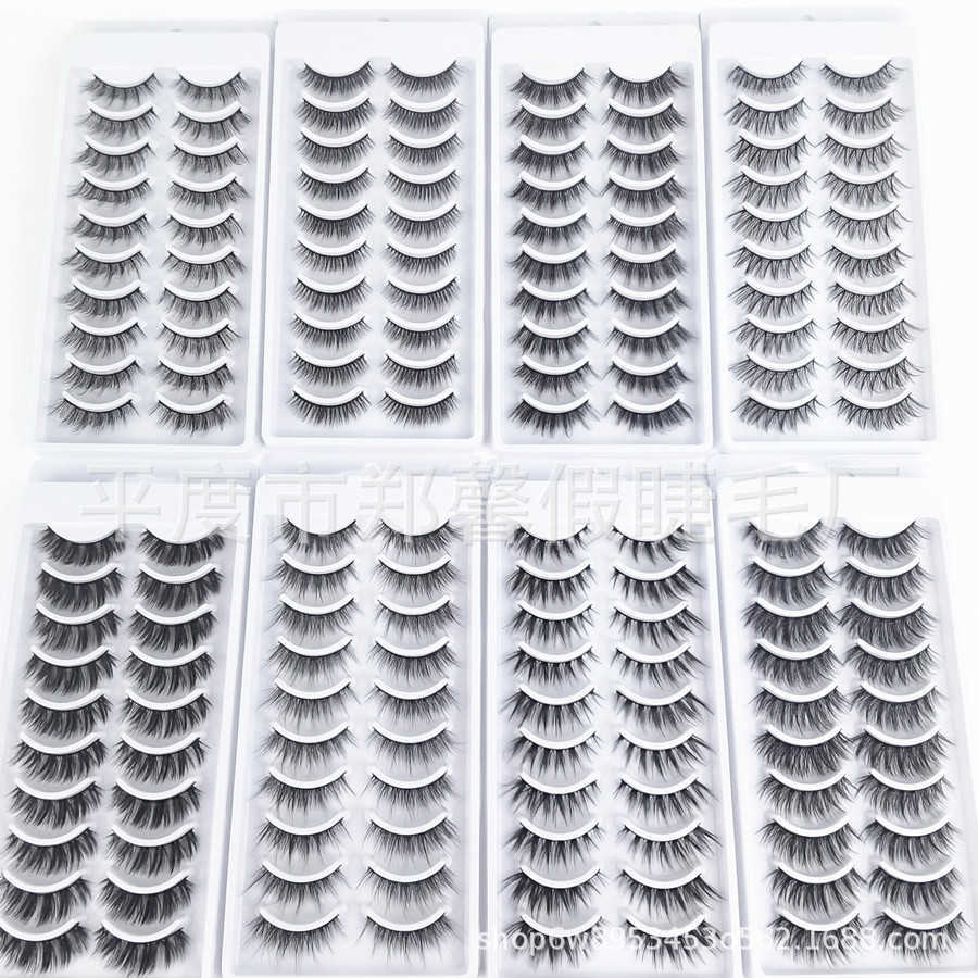 3D Stereoscopic 10 Pair False Eyelash Multi Layer Natural Curling Cross Eyelash FTD-8 W250324