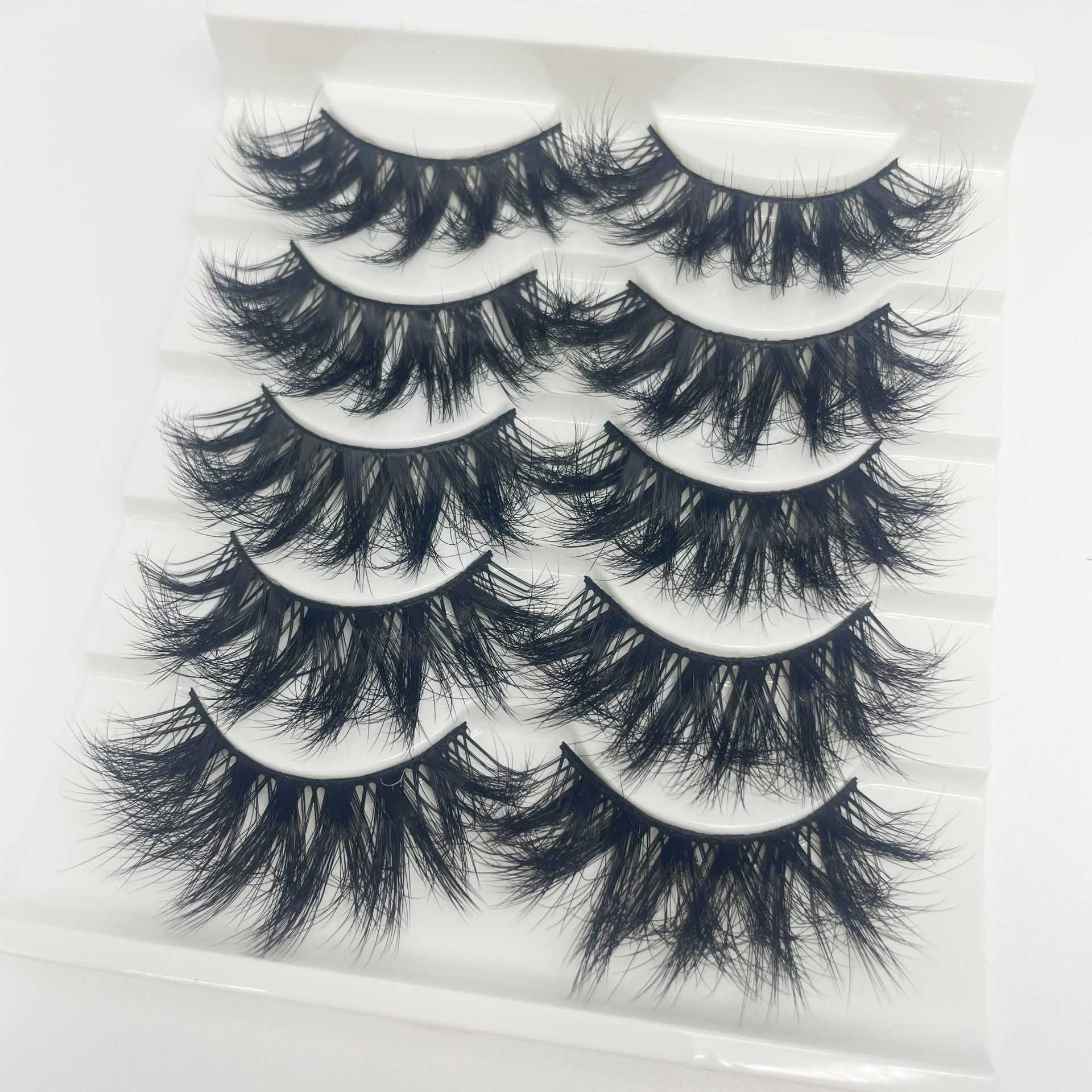 Xiyins new product with curled up eyelashes and thick temu faux mink fur false eyelashes W250324