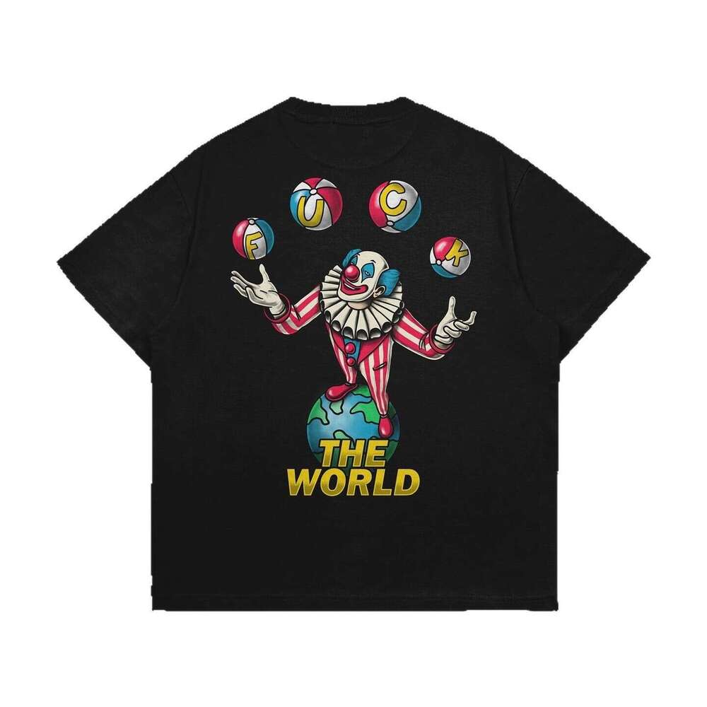 Summer New Personalized Printed T-shirt Hip Hop Extra Large Loose Street Top Short Sleeve