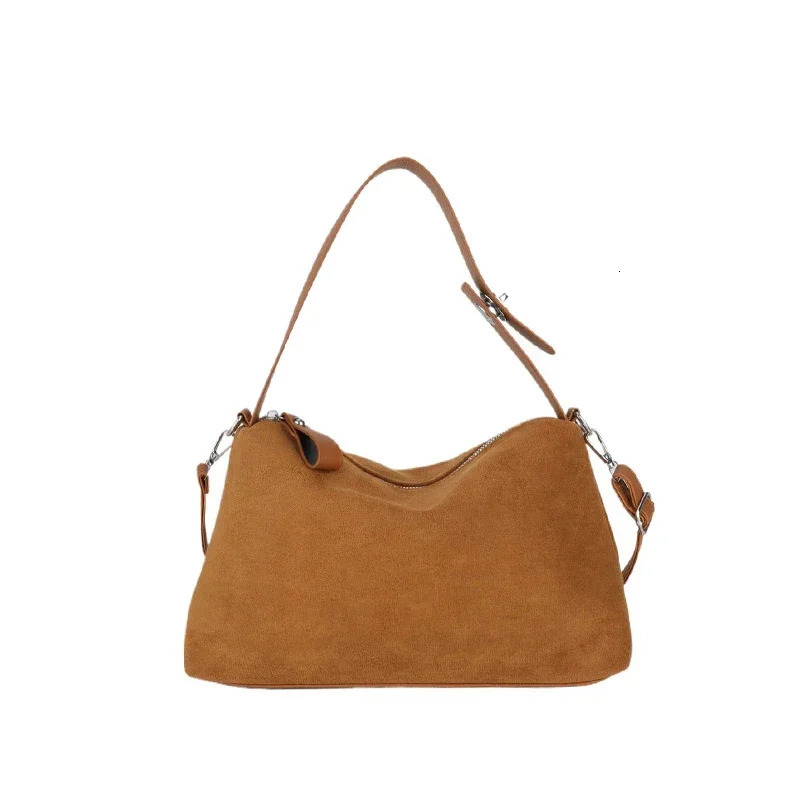 Faux Suede Casual Tote Sense of Large Capacity Bags High Quality Simple Versatile Casual Shoulder Bags 250320