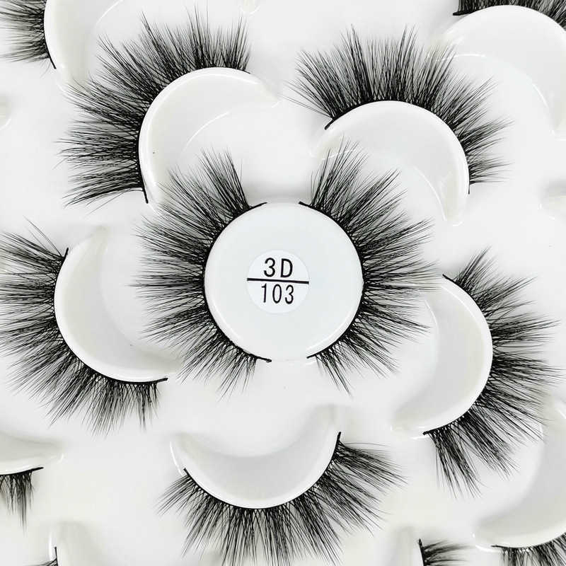 10 pairs of lotus plate false eyelashes 3D natural thick eyelashes W250324