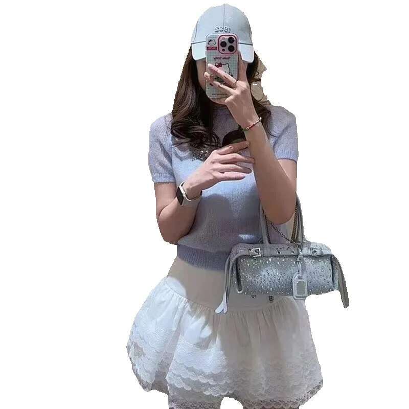 Dia Denim Brand Tote 2025 New Casual Versatile Long Belt Buckle Handbag Sier Chain High-End Korean Shoulder Bag