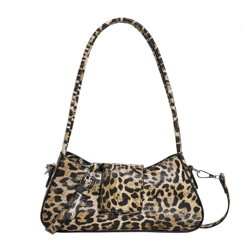 2025S Fashion Designer High Quality Spicy Girl Style Leopard Print Underarm For Women New Fashionable Handbag Versatile Single Shoulder Crossbody Bag