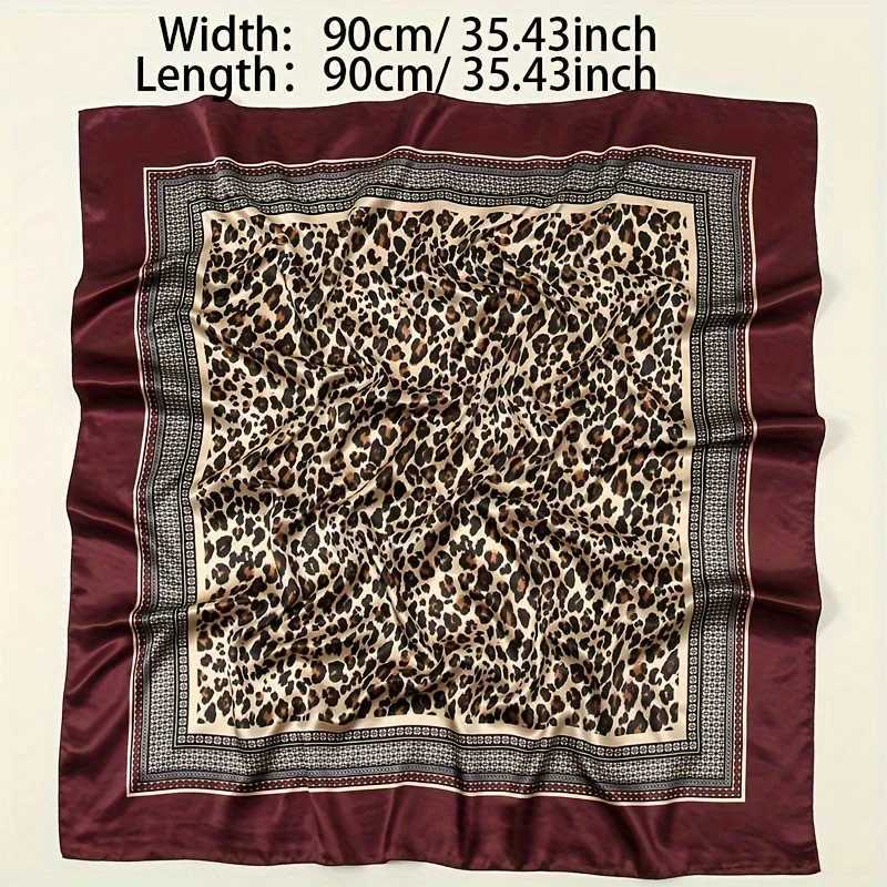 Leopard Print Square Shawls Four Seasons Popar Scarves Luxury Style Sunscreen Kerchief New 90X90CM Fabric X250324