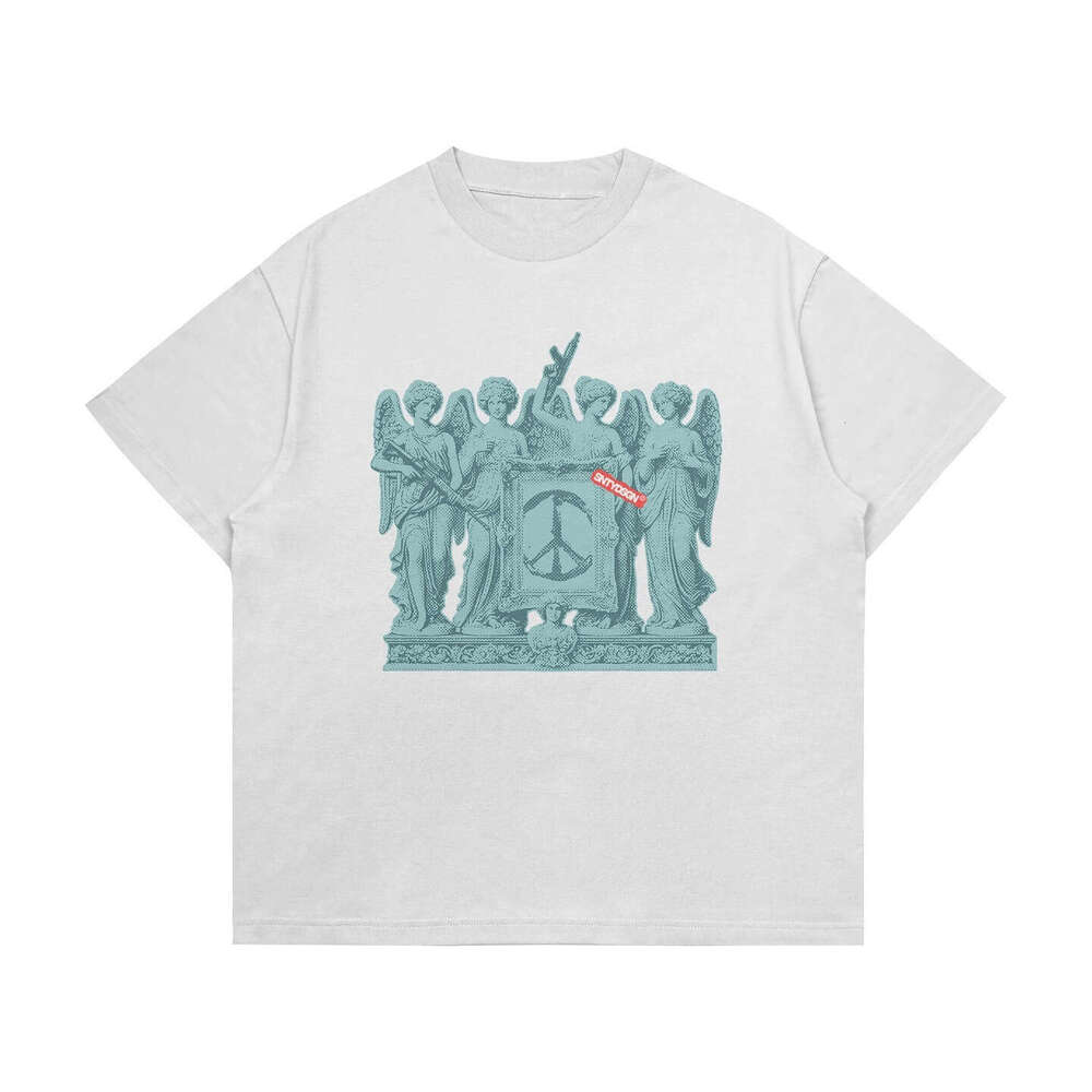 Summer New Personalized Printed T-shirt Hip Hop Extra Large Loose Street Top Short Sleeve