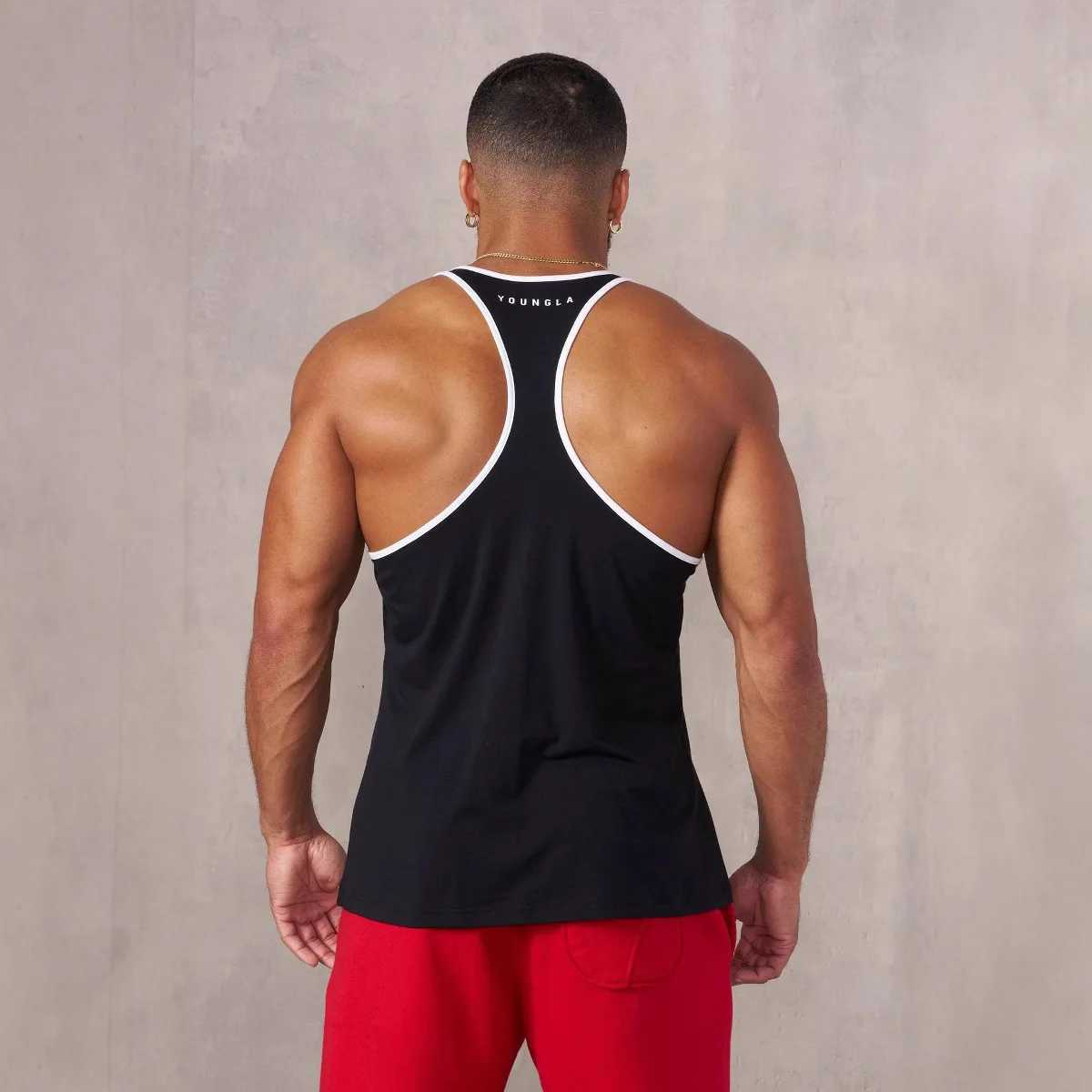 2025 new mens cotton vest top fitness vest sleeveless mens casual bodybuilding sports mens sportswear X250324