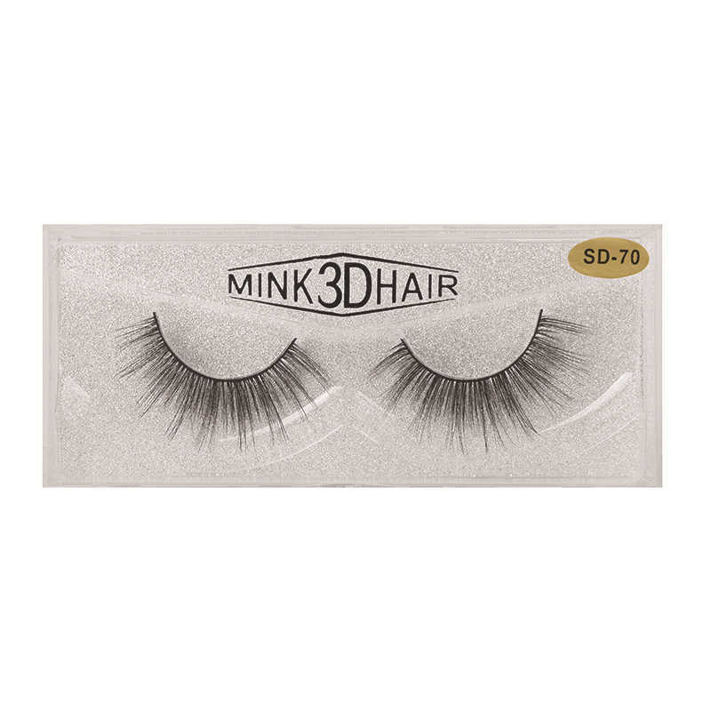 Straight SD exaggerated imitation mink eyelashes 3D mink lashes thick single pair false eyelashes W250324