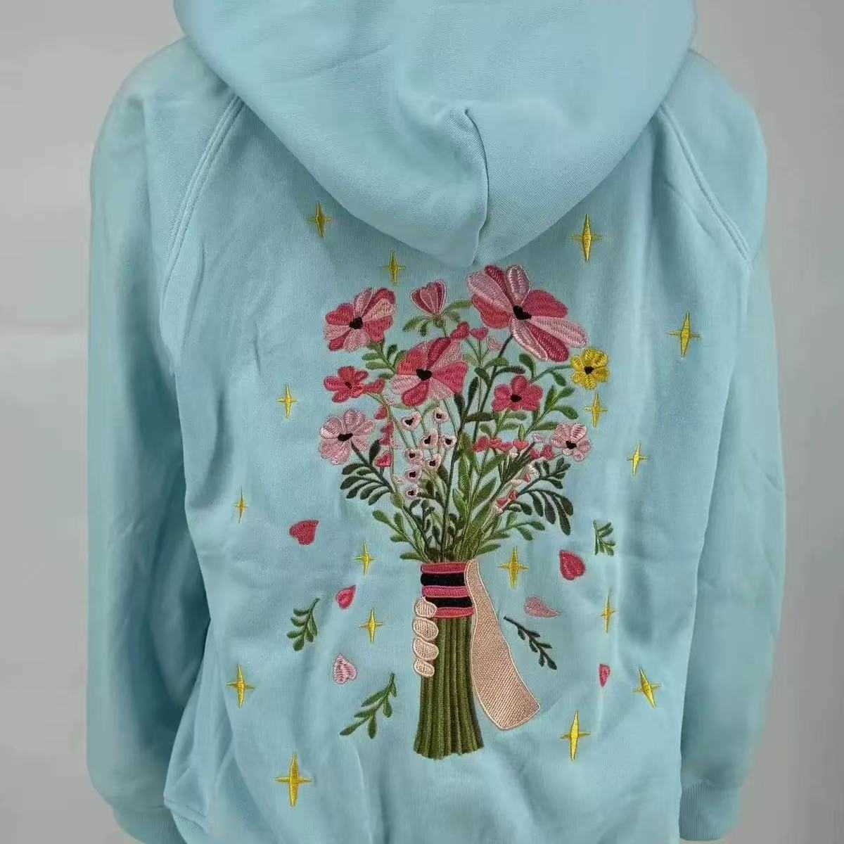 2025 new women's embroidered rotator sleeve thread Chasing Sunsets hoodie