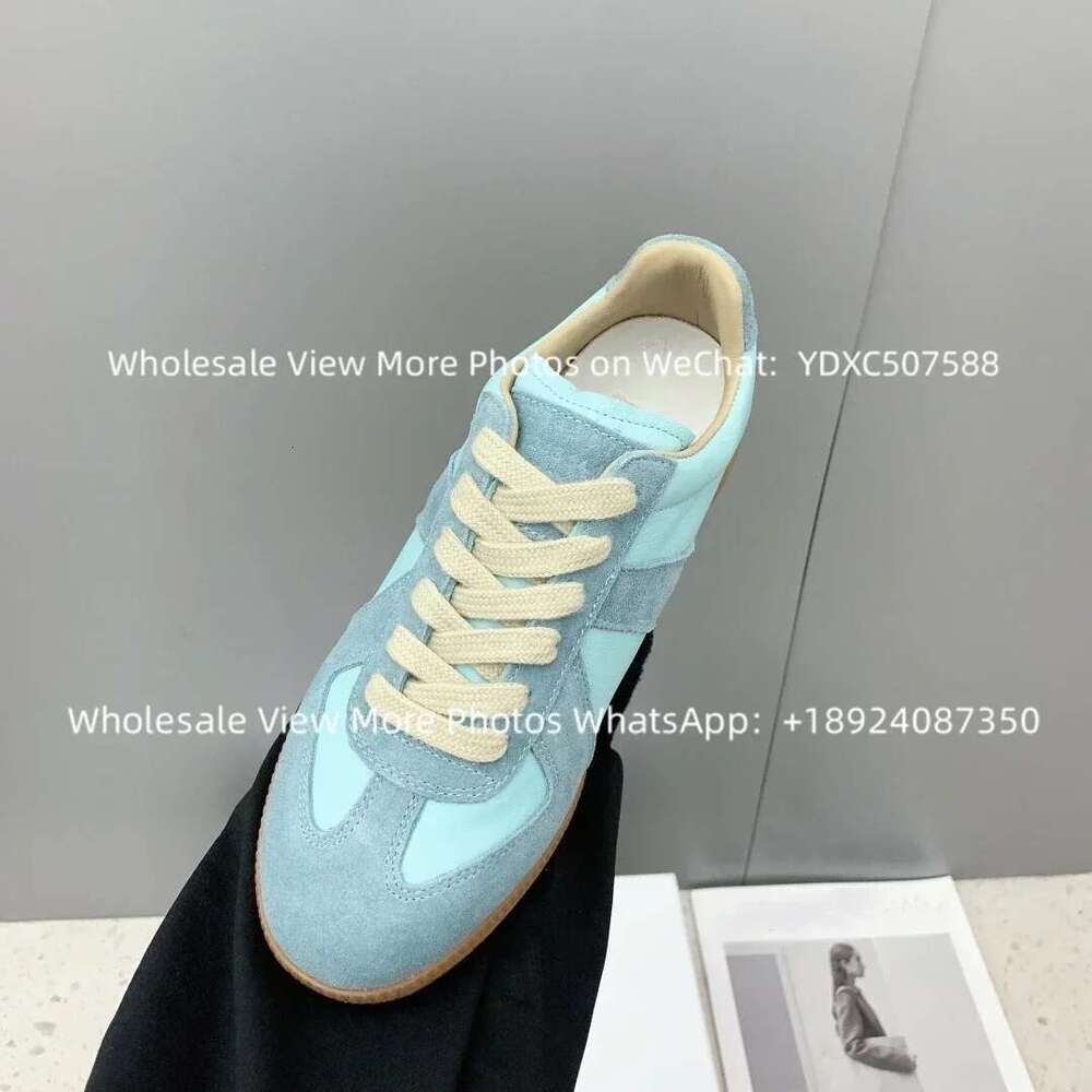 High quality new leather flat bottom casual small white women lace up Slip-on shoe German training board shoes men