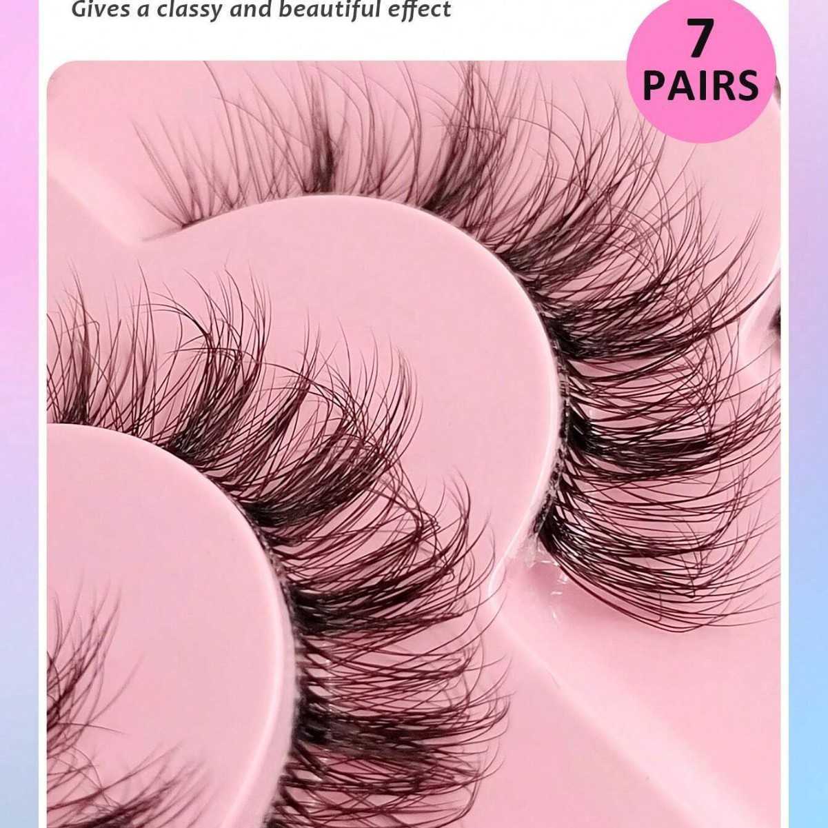 Wind natural transparent stem clustered eyelashes a whole thick false eyelash clustered cos W250324