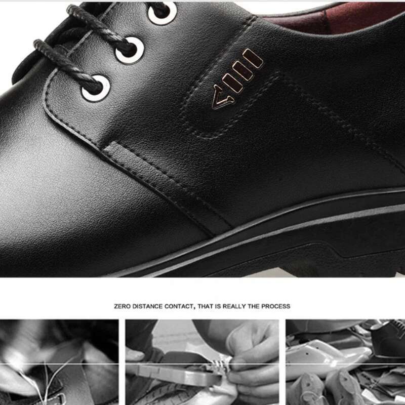 Brand designer Leather Lace Up Oxfords Dress for Wedding Party Office Business Casual Shoes Men Work atos