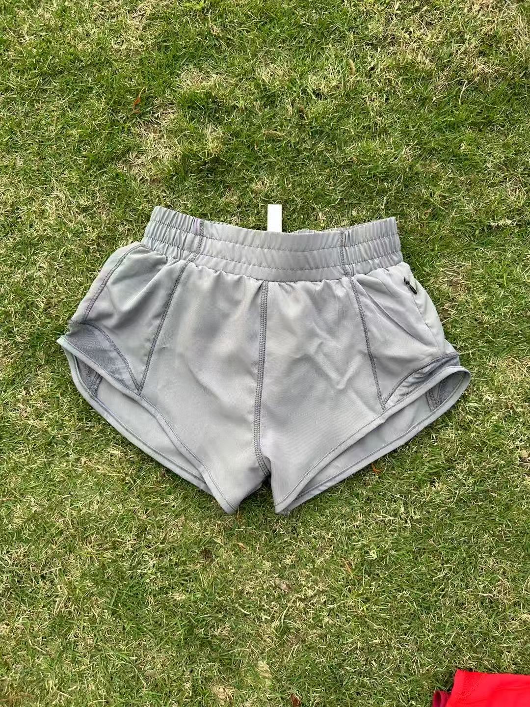 Uu-L4441 Adult And Kids High Waisted Athletic With Er And Zip Pocket Running Loose Workout Gym Yoga Sexy Hot Shorts For Summer Breathable