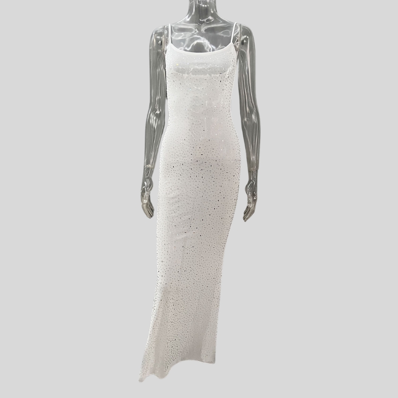 Popular women's clothing bright diamond sexy suspender mermaid dress