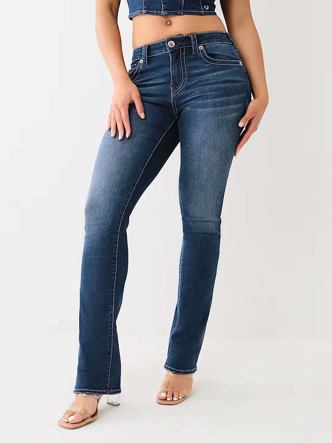 Y2k Women Vintage Gothic Fashion Embroidered Hip Hop Street Leisure Denim Pants True Brand High Waist Straight Wide Leg Jean