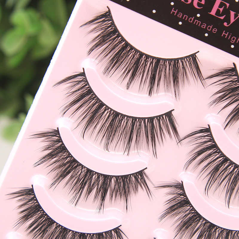 Fake eyelashes little devil exaggerated mixed race makeup black and hard meme stage thick and curly manga big devil eyelashes W250324