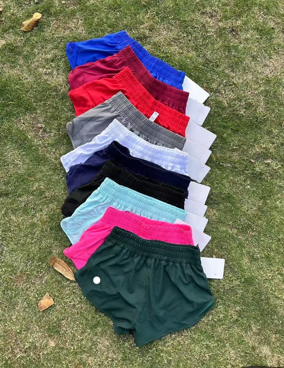 UU-L4441 Adult And Kids Yoga Shorts High Waisted Athletic Shorts with Liner and Zip Pocket Running Loose Workout Gym Yoga Sexy Hot Shorts for Summer Breathable