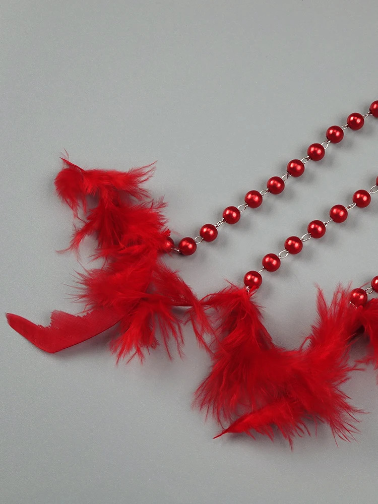 Womens strapless sleeveless Feather Red Sequins Prom mini evening gown for summer fashion 250320