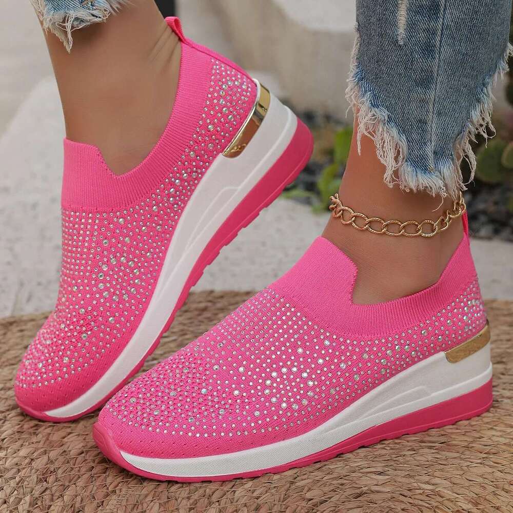 Summer White Vulcanized Shoes Fashion Sneakers Women Flats Slip on Sock Trainers Ladies Bg atos De Mujer