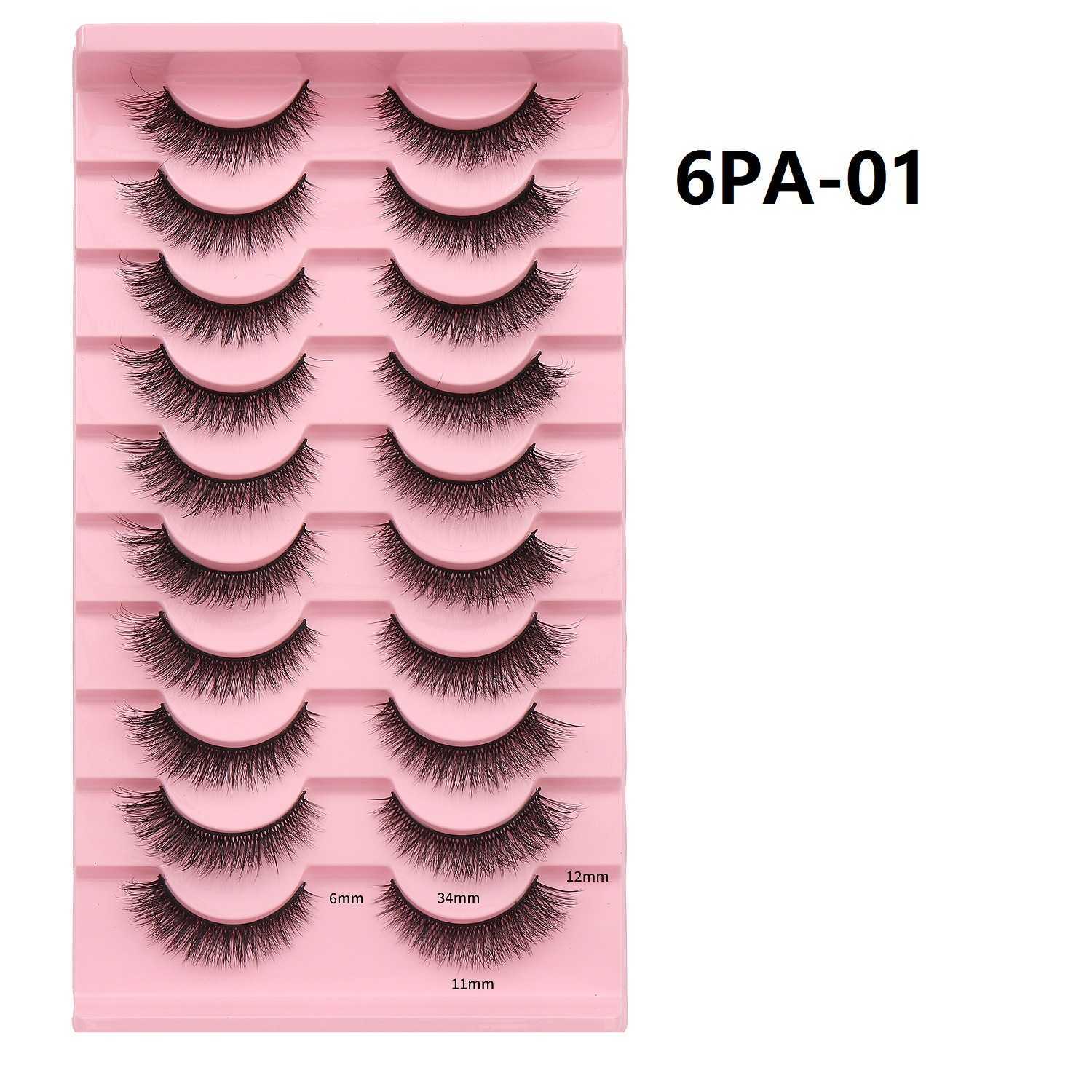 Multi pair 3D cat eye with thick eyelashes hard stem natural simulation curled false eyelashes W250324