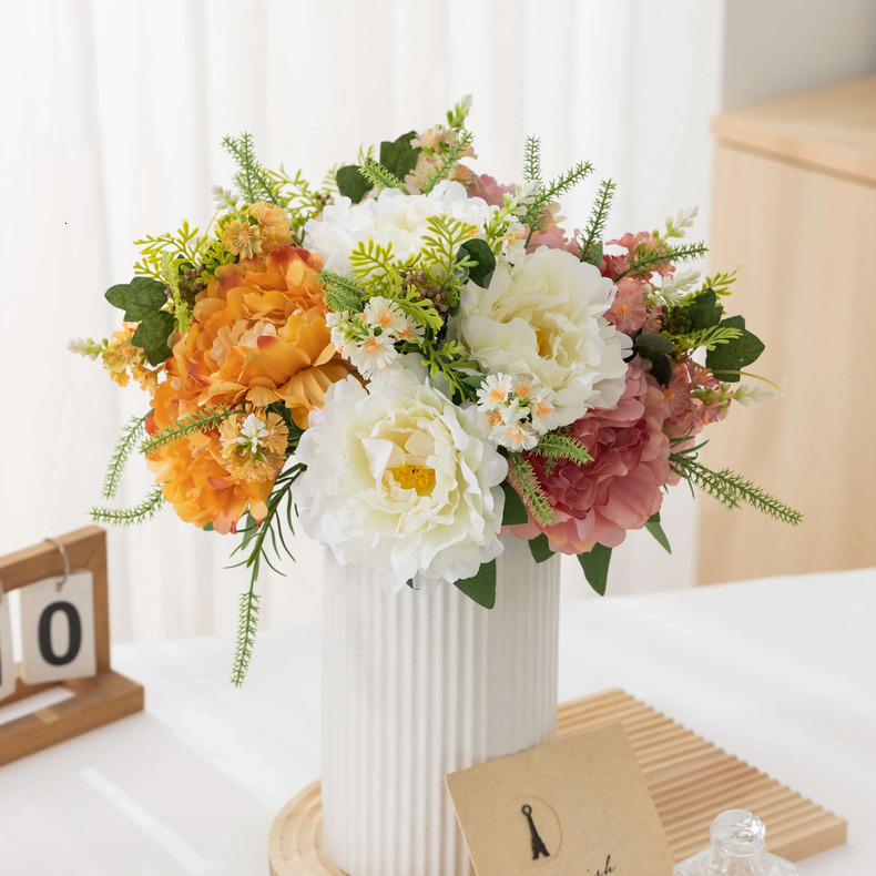 silk fake wers light table living p simulation wer arrangement bouquet beautiful