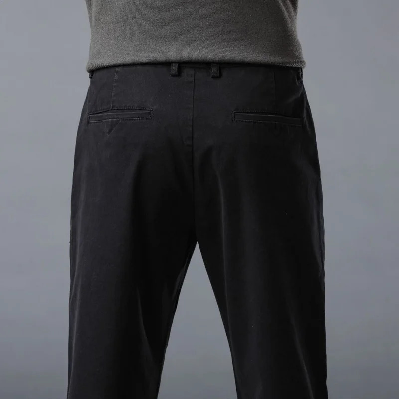 190cm tall mens long pants summer straight Chino Trouser stretch cotton office legs 115 110cm 250322 - view 7