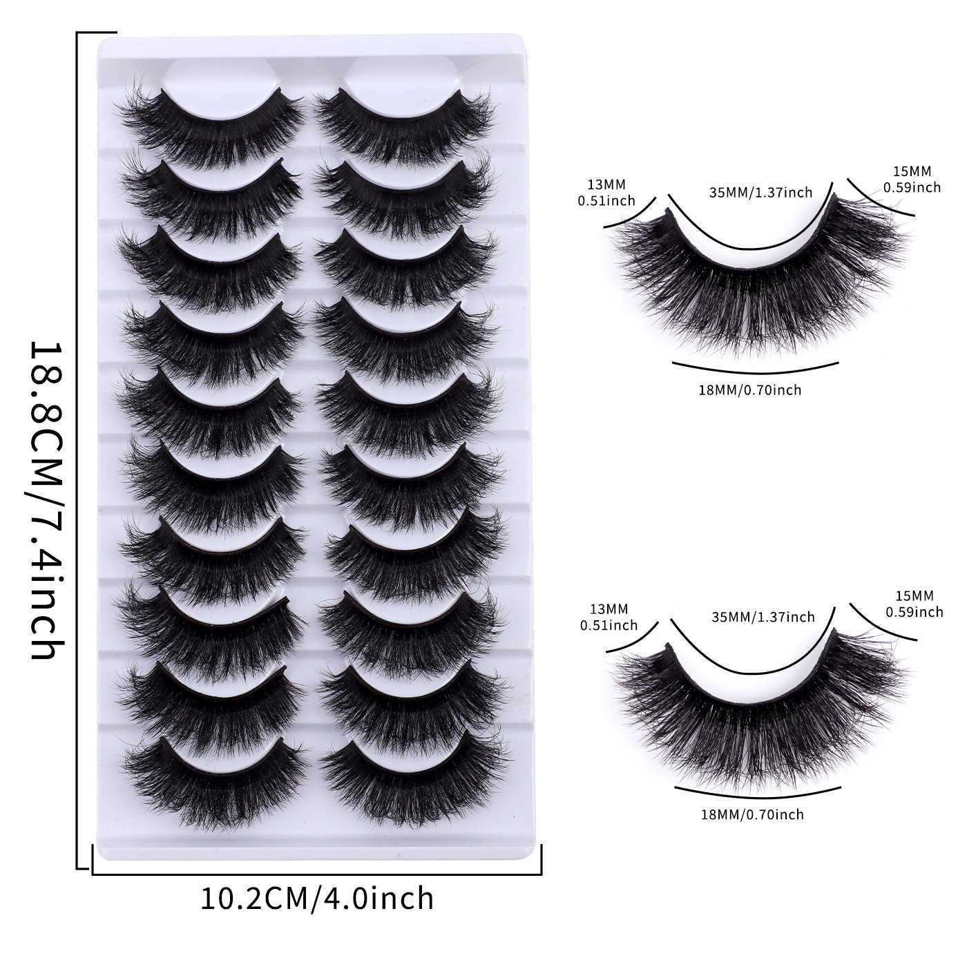 Natural Thick 10 Pair Explosive Hair Fake Eyelash Activity Exaggerated Curling Eyelash W250324