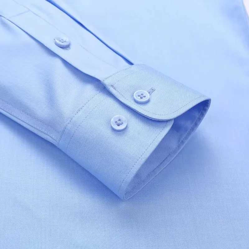 8XL Classic Waist Fashionable Molded Mens Long Sleeve Micro Elastic Mens Shirt Long Sleeve Slim Fit Anti Wrinkle Classic X250324