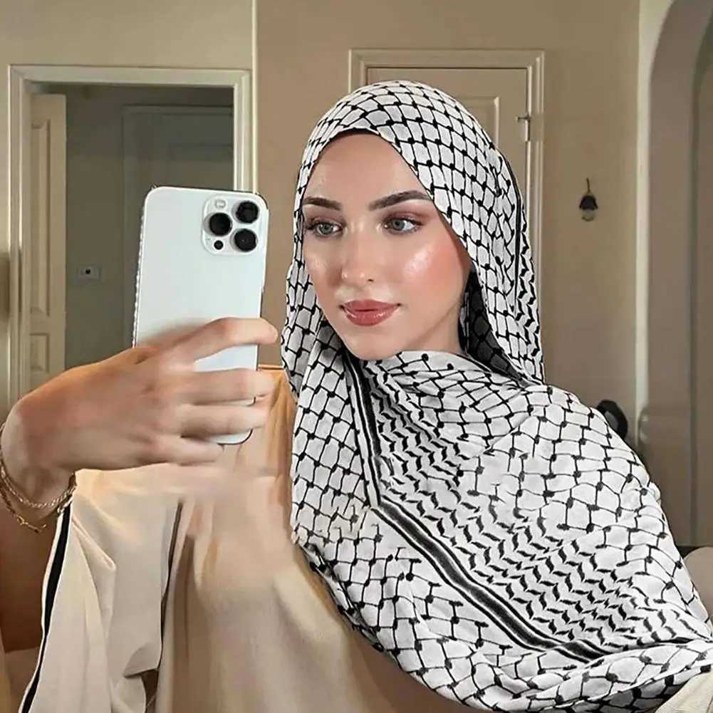 Fashionable Kuffiyeh Headscarf Chiffon Scarf Wen Islamic Scarves Shawl Echape Breathable Foard Dubai Headscarf Ramadan Shawl X250324
