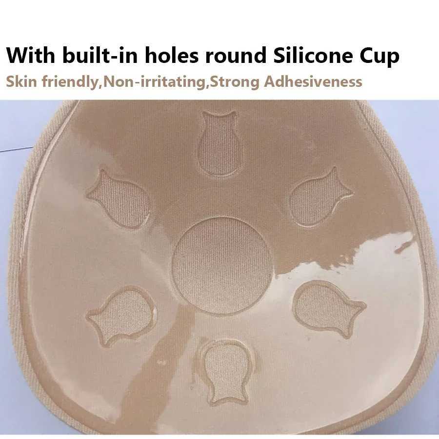 Womens push up bra self-adhesive silicone strapless invisible bra reusable adhesive bra lifting tape rabbit cushion bra padXJ250324