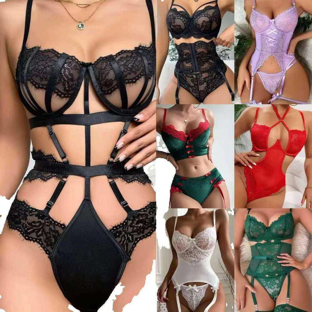 Wholesale Sell Sexy Underwear For Women Transparent Crotchless Bodysuit Female Erotic Assorted Gerie Sets Stock