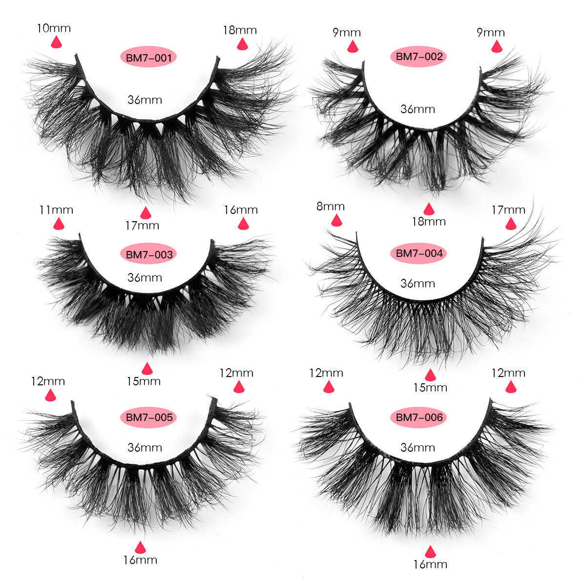 New product 7 pairs of imitation real and fake eyelashes multi-layer thick curled daily enlarged eyelashes for both eyes W250324