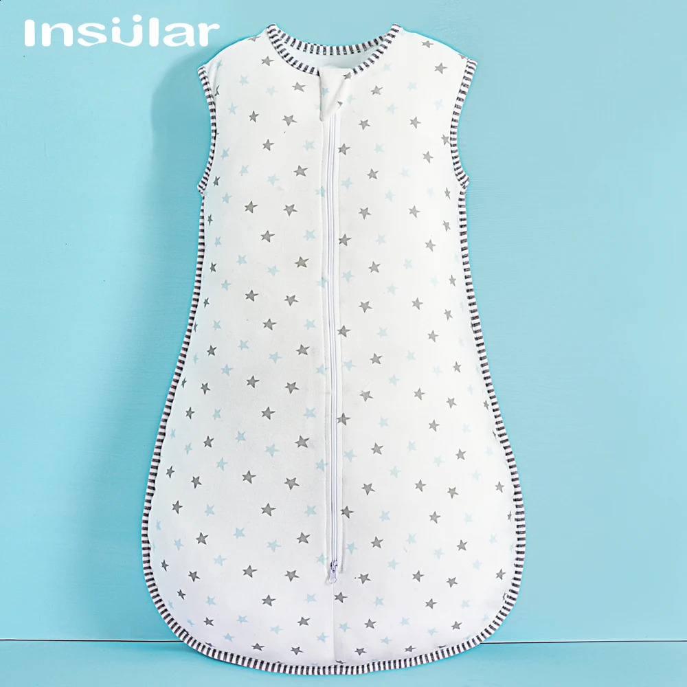 Insulated sleeveless cotton sleeping bag used for cartoon baby blankets for borns soft care 0-18 months old 250324