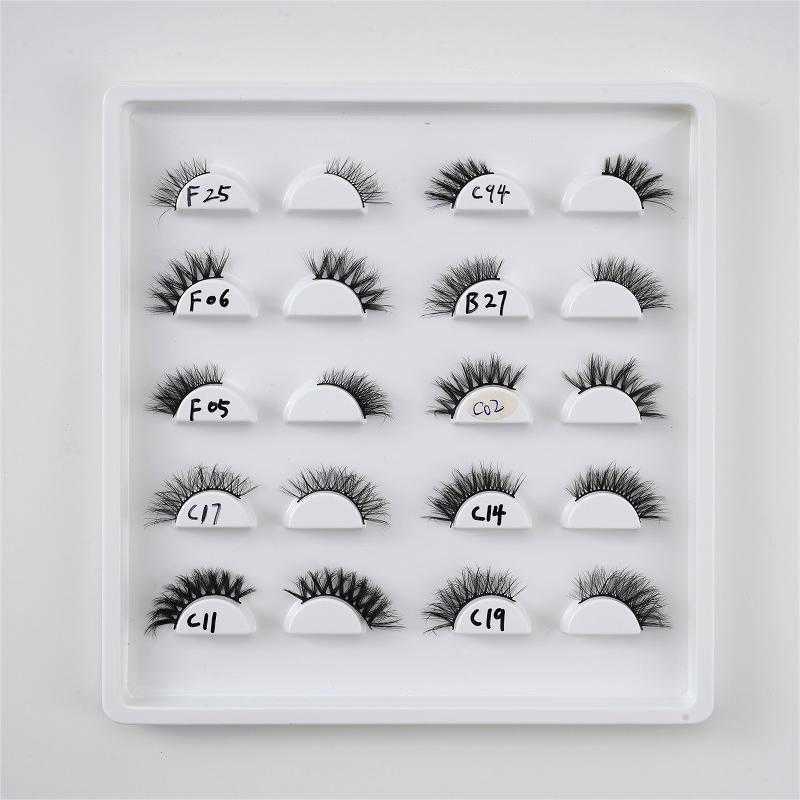 Thick stage makeup fake eyelashes natural hard stem simulation handmade womens long bridal makeup performance eyelashes W250324