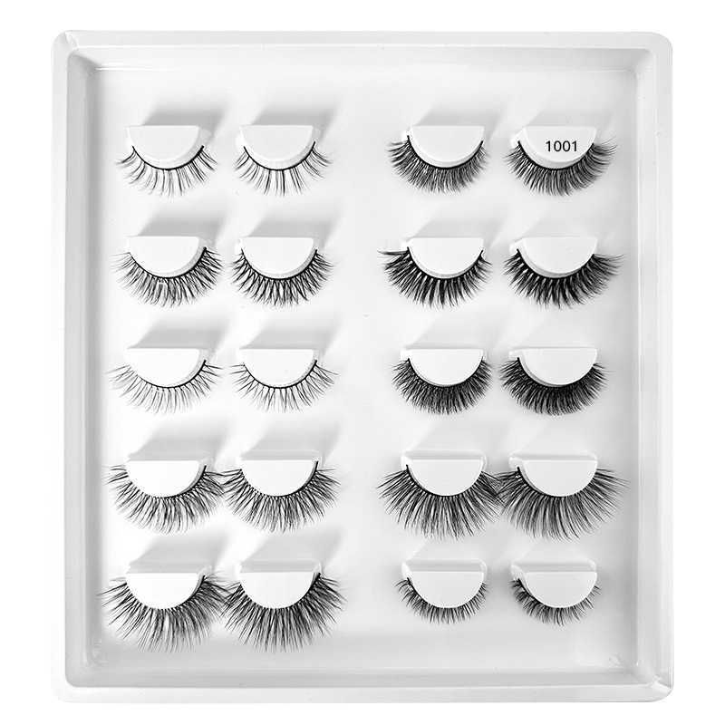10 pairs of mixed synthetic false eyelashes naturally thick eyelashes multi-layered three-dimensional curling and curling W250324