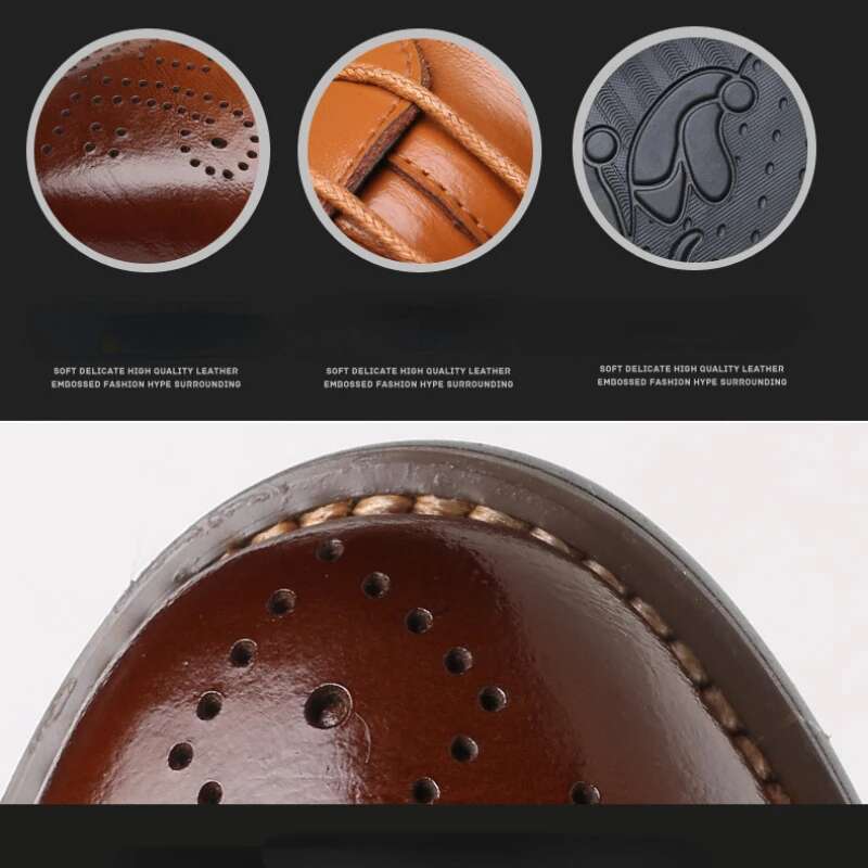 Handmade Oxford designer Brogue Men Leather Fashion Wedding Shoe Business Office Men's Shoes Size 38-48