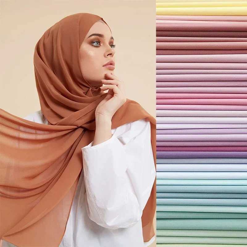 Advanced chiffon headscarf regular bubble shawl Muslim Islamic headscarf Voile chiffon shawl X250324