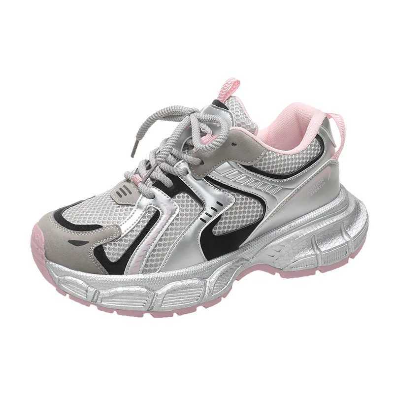 Thick soled dad shoes for womens 2024 spring/summer new Sier breathable 100 pair light sports casual womens shoesXJ250324