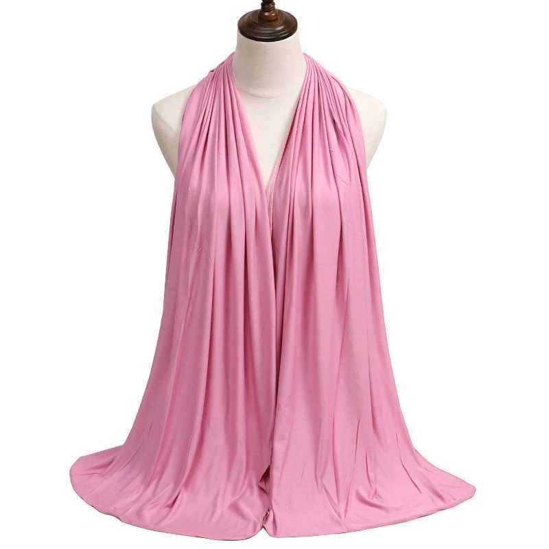 Modal cotton knitted headscarf long Muslim shawl plain weave soft turbo tie bag suitable for African b70x60cm X250324