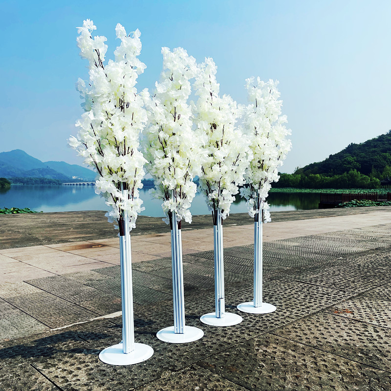 Decorative Flowers Wreaths Wedding Decoration 5Ft Tall 10 Piece/Lot Slik Artificial Cherry Blossom Tree Roman Column Road Leads Fo Dro Dhlje