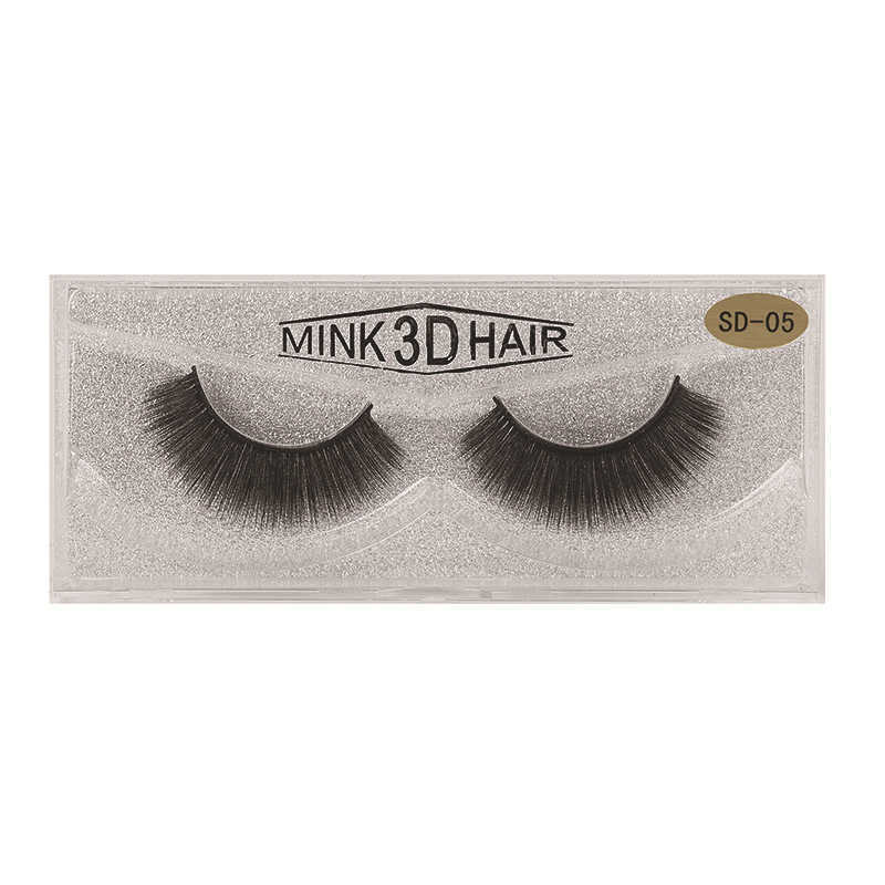 Straight SD exaggerated imitation mink eyelashes 3D mink lashes thick single pair false eyelashes W250324