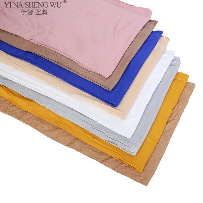 170x60cm fashionable jersey headscarf long Muslim shawl plain weave soft turbo tie bag suitable for African bands X250324