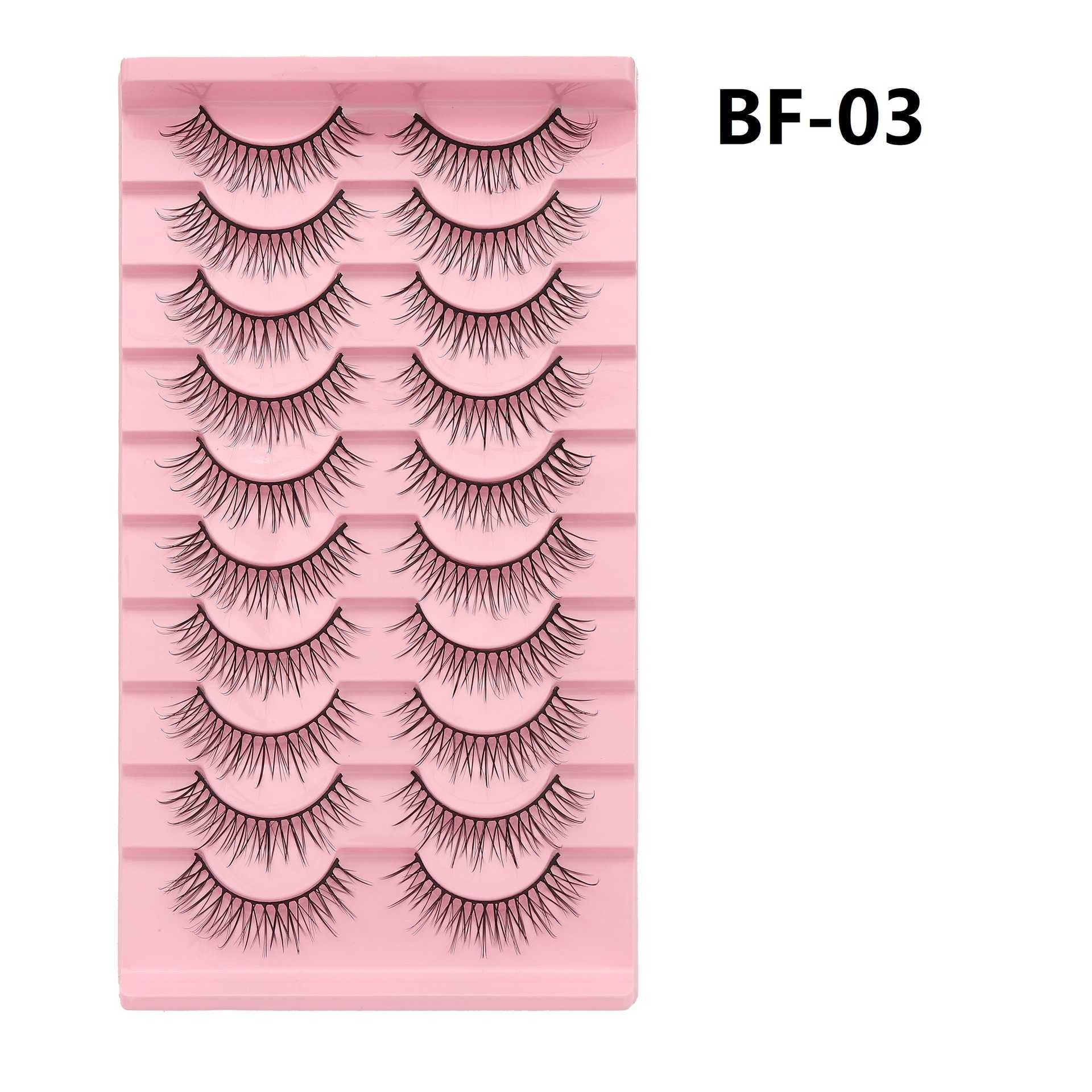 10 Pair Little Devil False Eyelash Internet Celebrity Natural Simulation One Piece Hard Meme Fox Eyelash Bridal Makeup W250324